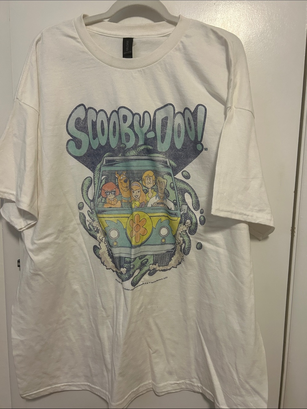 Scooby-Doo! White Graphic Tee - Retro Mystery Inc. Van men xl